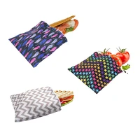 3pcs reusable snack bag waterproof bread sandwich bag pouch for school camping work travel