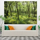 Настенный Гобелен Laeacco для украшения дома, зеленый природный ландшафт, богемный Коттедж с узором в стиле хиппи