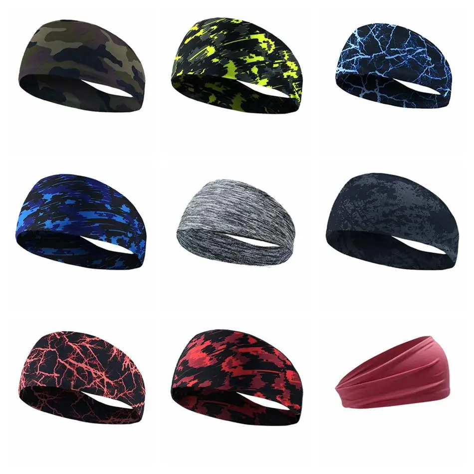 

Breathable Camo Outdoor Headband Fitness Headwear headscarf sport Head band Bandana Yoga Gym stretchy Sweatband
