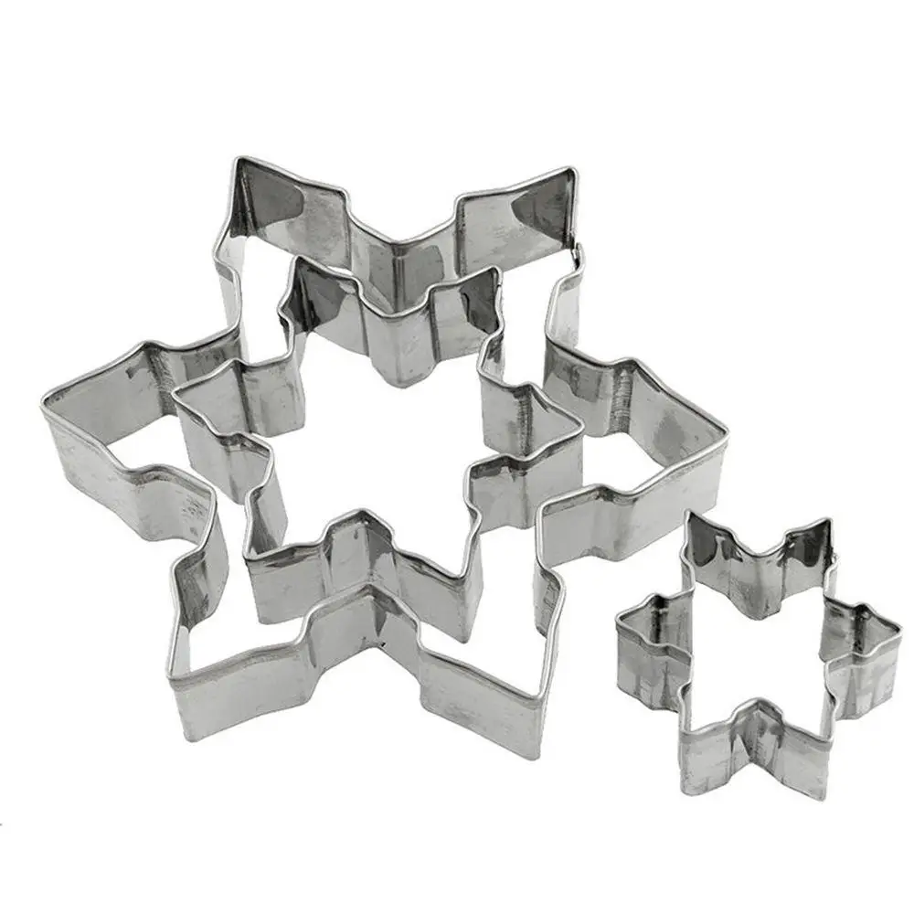 1/3 шт. Снежинка Форма набор резаков для печенья Нержавеющая сталь снег форма