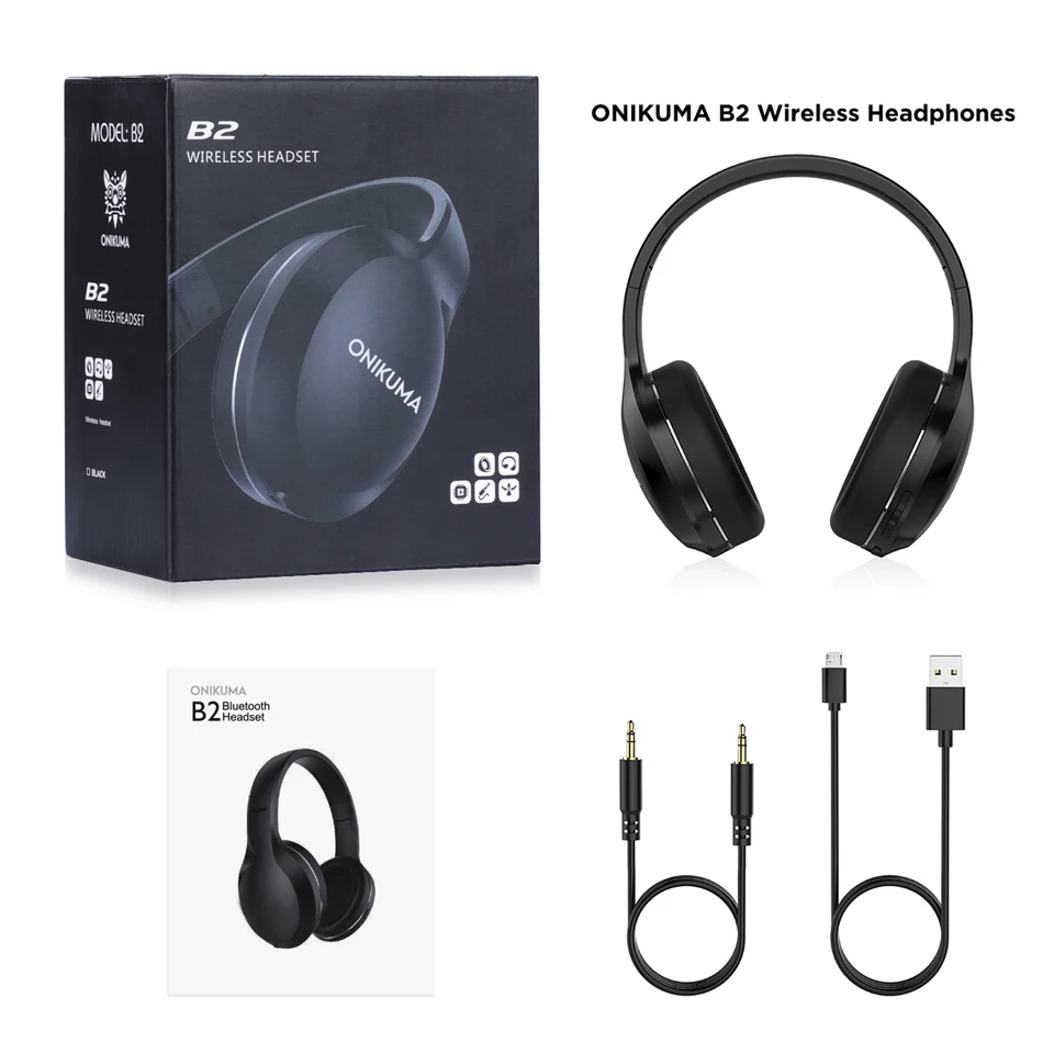 Беспроводные наушники с большими наушниками BlackWirless Stereo Music Gamer гарнитура Bluetooth 5 0