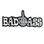 Наклейки на одежду с вышивкой BAD ASS