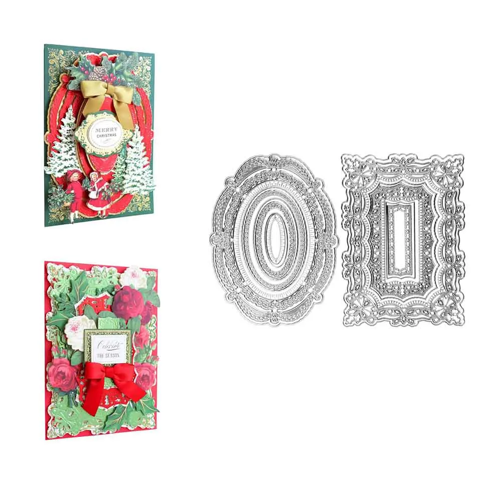 

Christmas 3d Concentric Metal Cutting Dies Mold Various Card Series Scrapbook Paper Craft Knife Mould Blade Punch Arrival