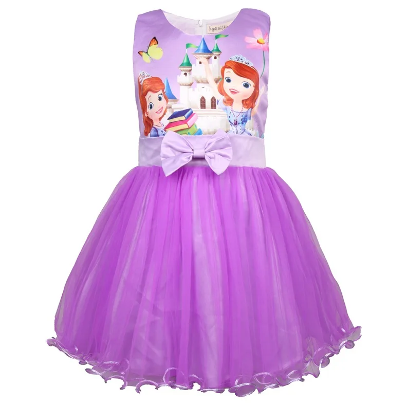 Платье для девочек; кружевные платья «София первая» для девочек; вечерние платья принцессы для малышей; костюм для дня рождения; одежда для детей
