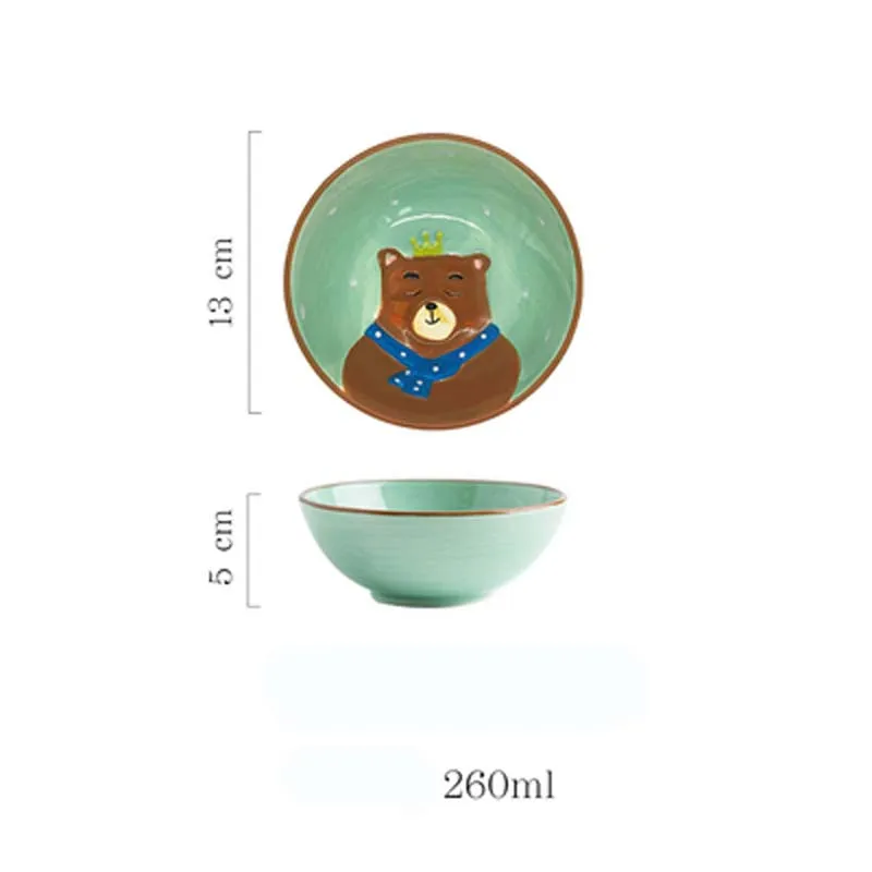 Миска для кормления девочек тарелка в форме сердца виде животных посуда детей Yifan