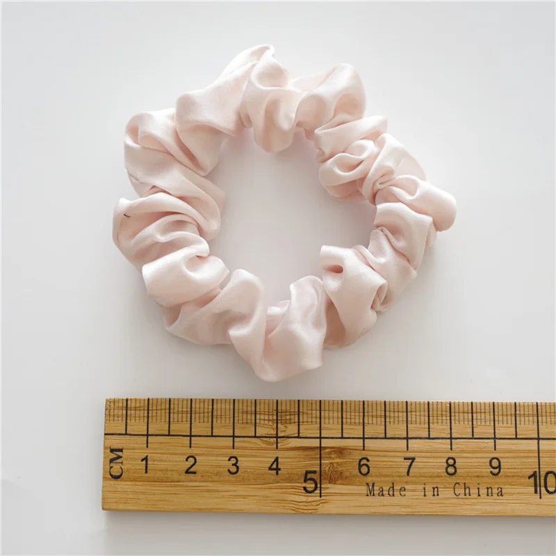 

5Pcs/Set Solid Color Hair Scrunchies Silk Satin Hair Ties Rings Rope Scrunchy Set Ponytail Hair Accessories Elastic Hair Bands