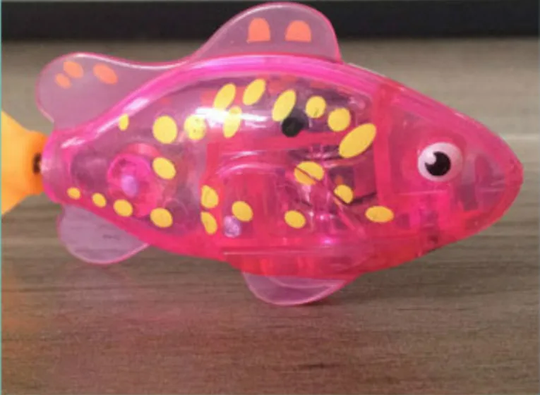 8 шт./лот, светодиодный фонарик для плавания ming Fish, электронная игрушка для детей, робот, игрушка для купания, подарки для детей