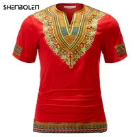 african clothes for men shirt red dashiki top traditional african batik sewing clothes african print fashion summer clothes