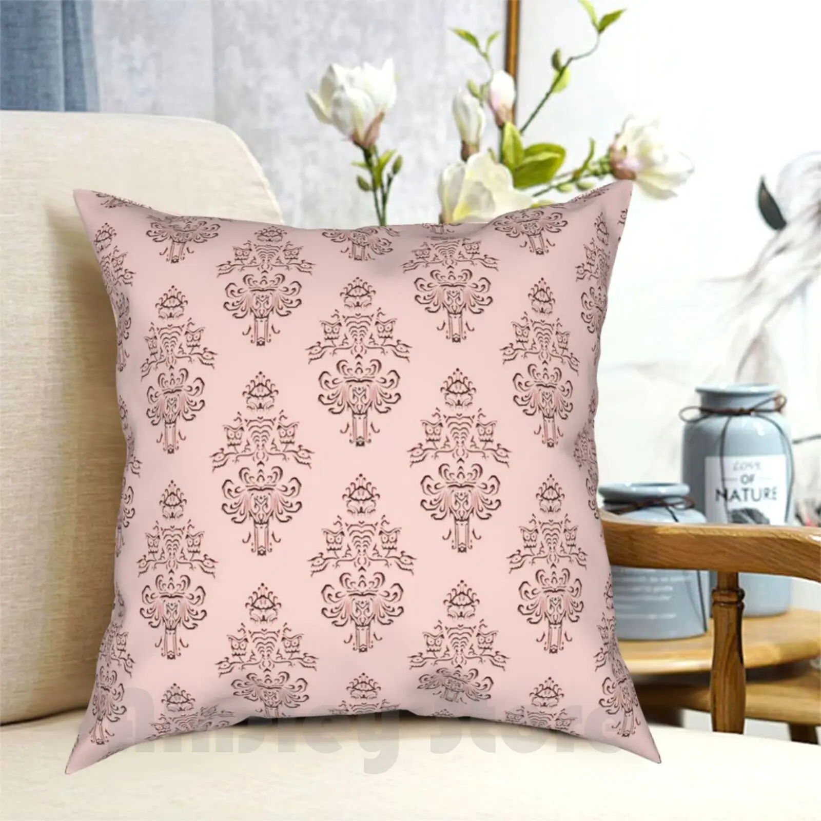 

Розовое золото с особняком с призраками обои резьба Подушка Чехол с принтом домашняя мягкая подушка с особняком с призраками мир магии