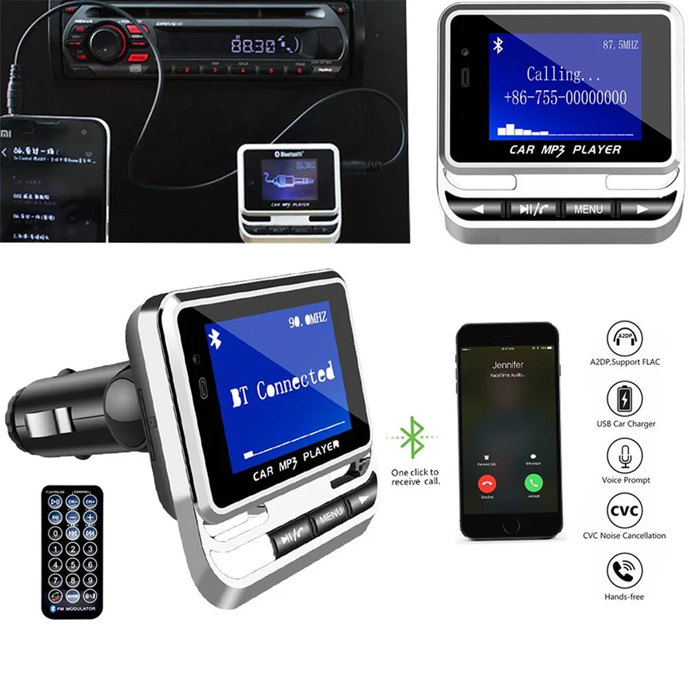 

Bluetooth беспроводное ЖК-Радио универсальный пульт дистанционного управления автомобильный аудио mp3-плеер Интеллектуальный FM-передатчик Быст...