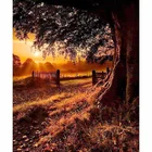 5D Сделай Сам: квадратная алмазная живопись Бриллиантовая вышивка с изображением дерева Пейзаж Вышивка крестом, полный набор для рисования с круглыми камнями и полотном с вышивкой с украшением в виде кристаллов настенная живопись