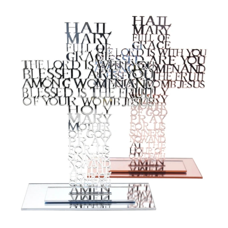 

Acrylic Religious Scriptures Cross Jesus Christ Catholic Bible Church Prayer