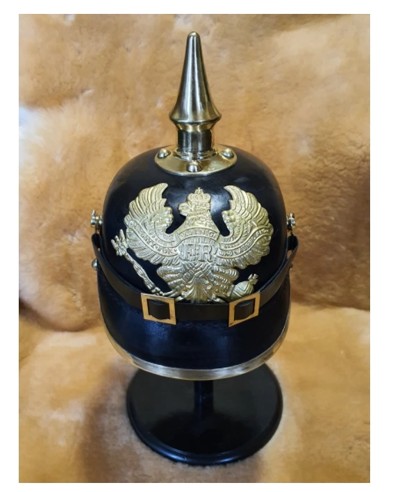 World War I German Prussian Helmet Leather Retro Helmets Wearable mask decorative cosplay prop