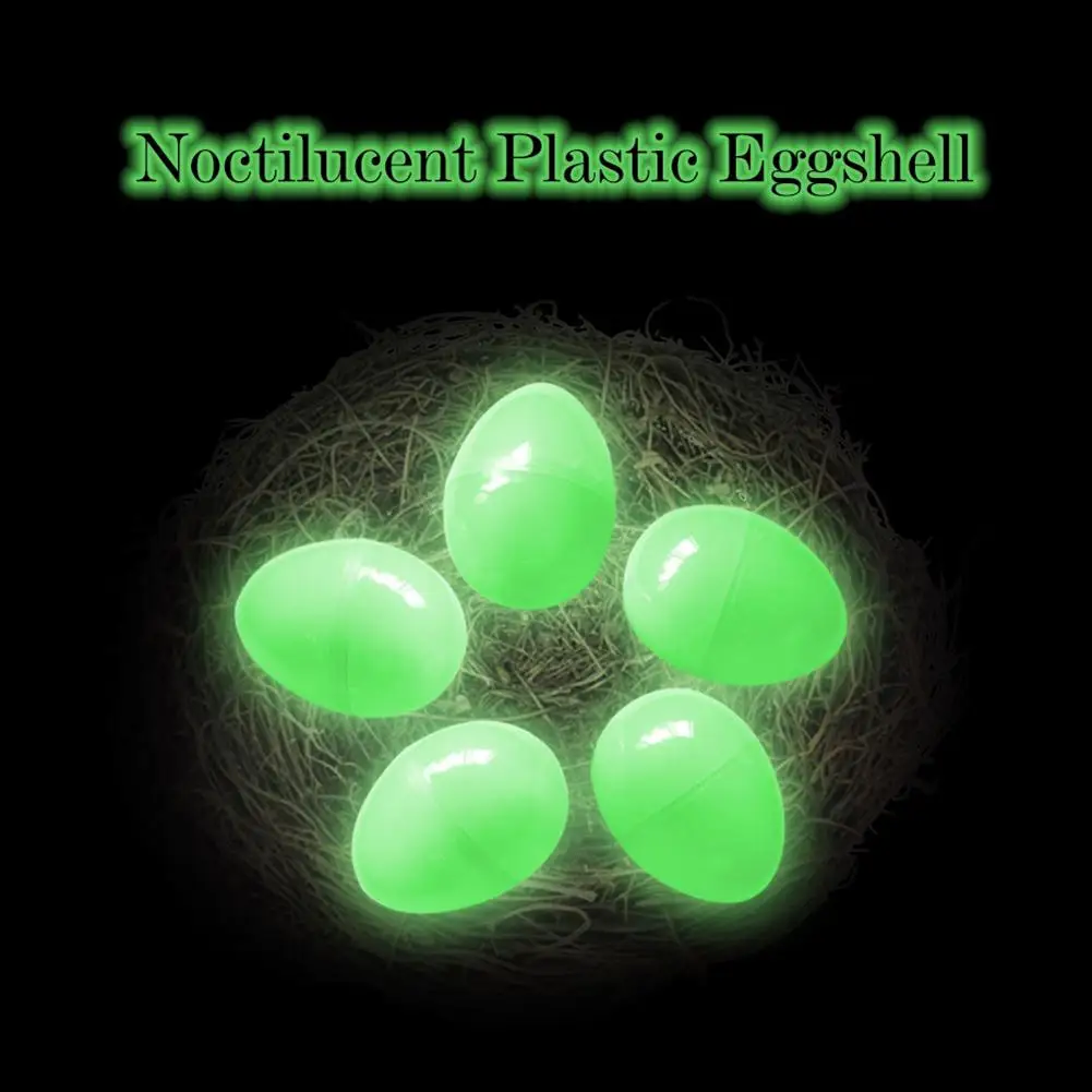6 шт. Детские Пасхальные светящиеся пластиковые игрушки в виде яиц вечерние