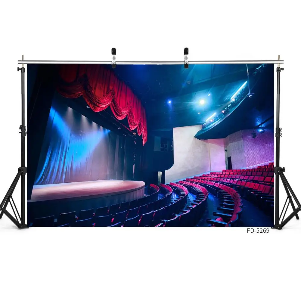 Фон для фотосъемки с изображением Красной занавески и сидений | Электроника