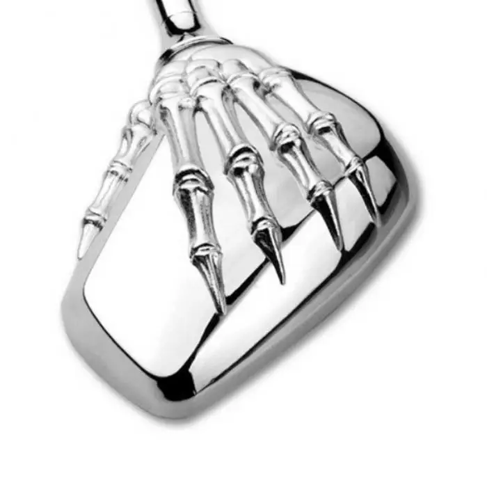 2 шт. мотоцикл Скелет Череп рук коготь Тень заднего вида зеркала 8 мм 10