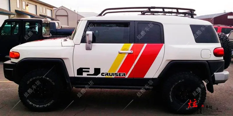 Для Toyota Land Cruiser FJ наклейки на автомобиль внешний вид украшения FJ Land Cruiser персональные динамические наклейки на тело с цветами