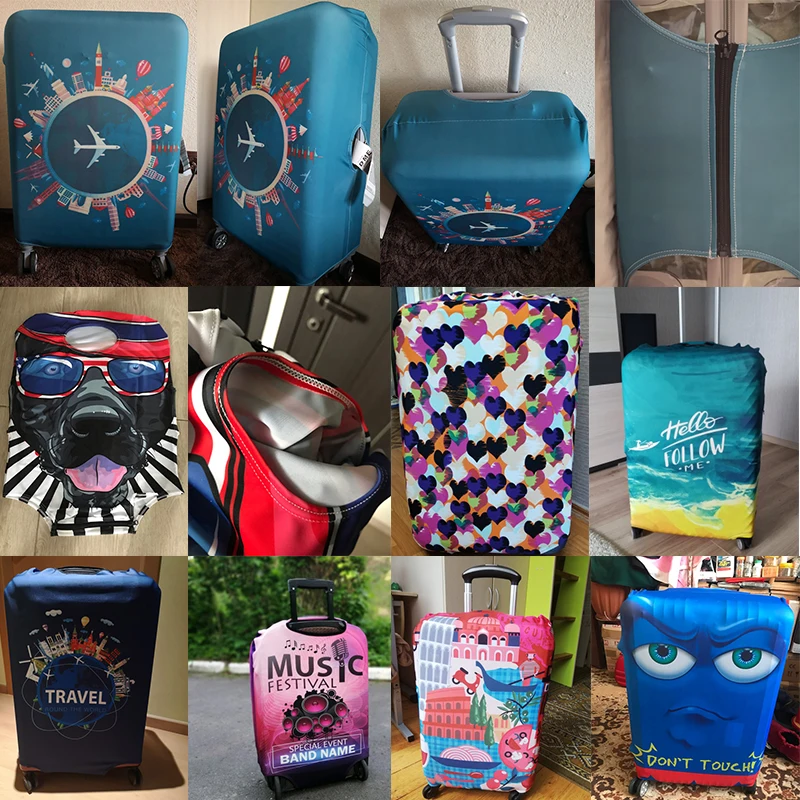 

INSTANTARTS Cute 3D Animal Cat Reflection Tiger Printed Luggage Covers for 18-30 Inch Suitcase Elastic Dustproof Dust Rain Cover