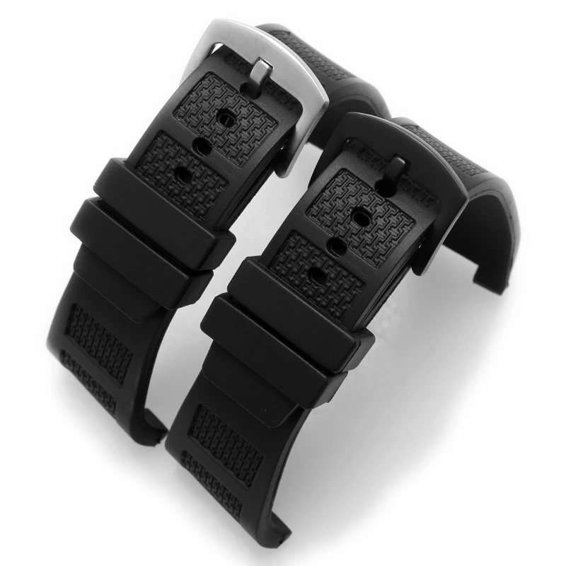 

Silicone watch band Men's Model For IW-C Engineer Series IW323601 IW376501 IW322503 Silicone Notch black strap 30x16mm