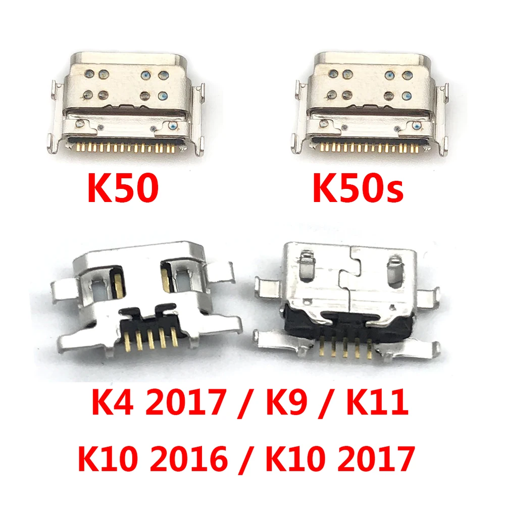 

2 шт./лот USB-разъем для подключения зарядного устройства, док-станция для LG K9 K11 K10 K4 2017 K10 2016 K8 K12 Plus V30 V40 Q60 K50 K50s