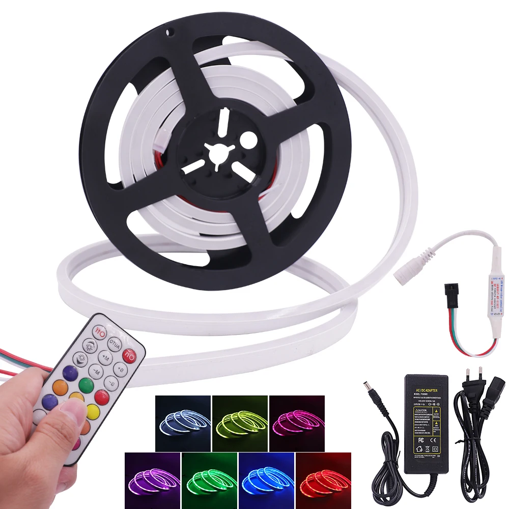 Водонепроницаемая RGB неоновая лента 5 В WS2812B полноцветная пиксельное освещение 60