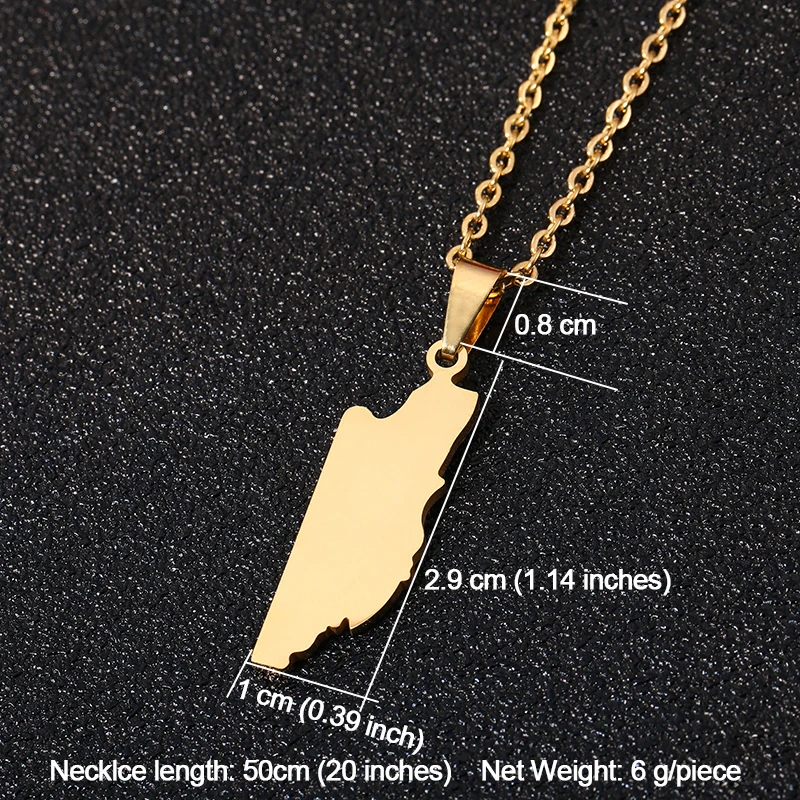SONYA Stainless Steel Belize Map Pendant &amp Necklaces for Women Gold Color Charm Belize's Maps Jewelry Patriotic Gifts | Украшения и
