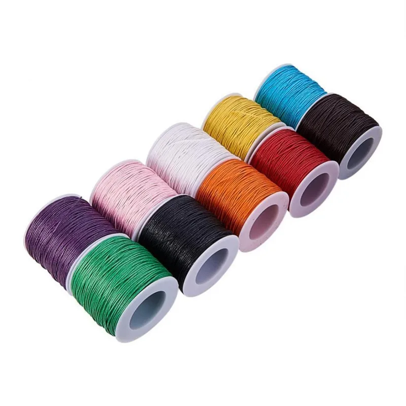 1 мм вощеный шнур разноцветный восковой хлопковый для самостоятельного