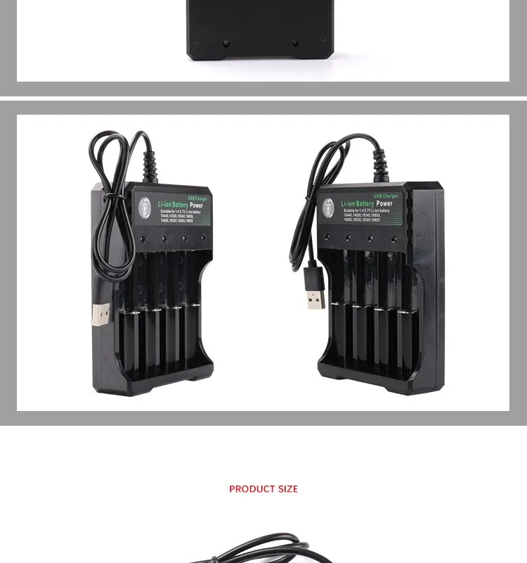 Usb зарядка 18650 18350 зарядного устройства 2/4 слота перезаряжаемые фонарик локатор громкоговоритель 3,7 V литиевая батарея независимой зарядкой