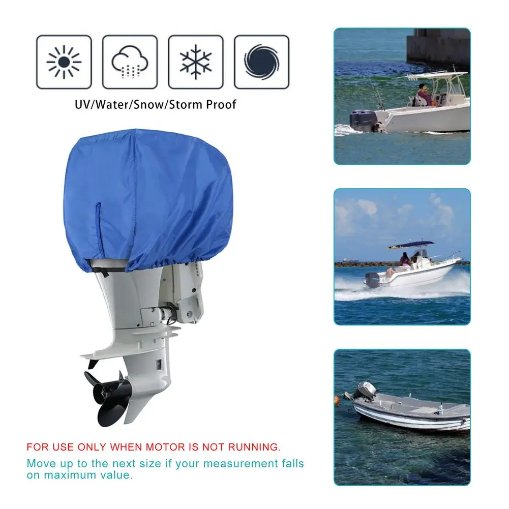 

58x41x46cm Outboard Motor Cover Waterproof Oxford Cloth Sunshade Outboard Engine Hood Dust Cover Dust-proof Shell Boat Tool