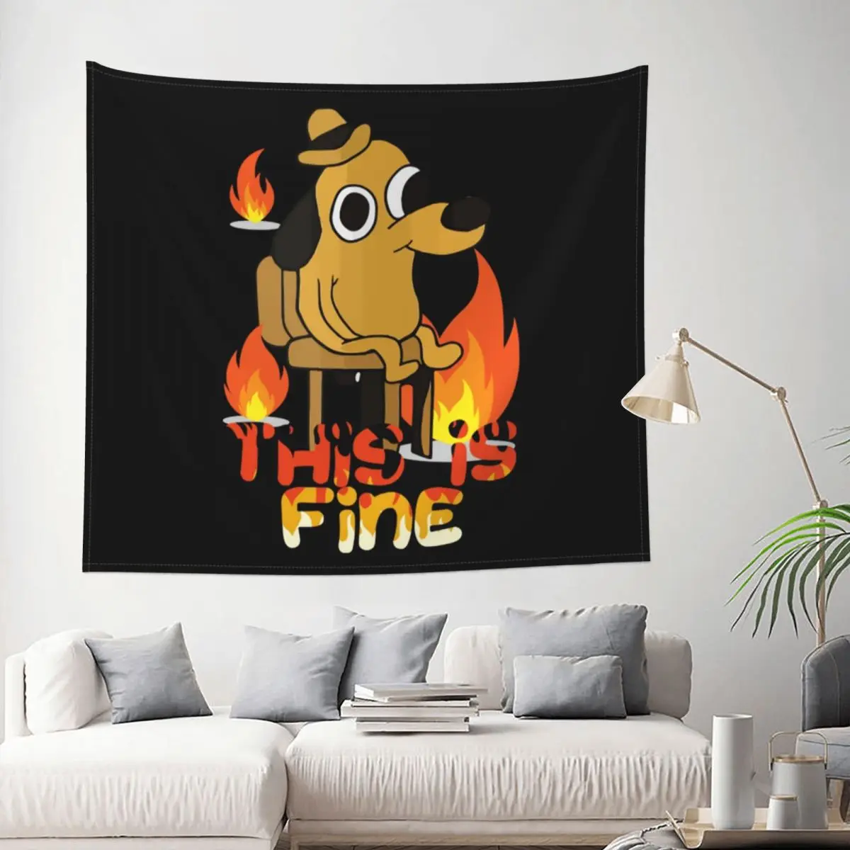 Это гобелен с изысканной собакой гиппи полиэстер настенное украшение для