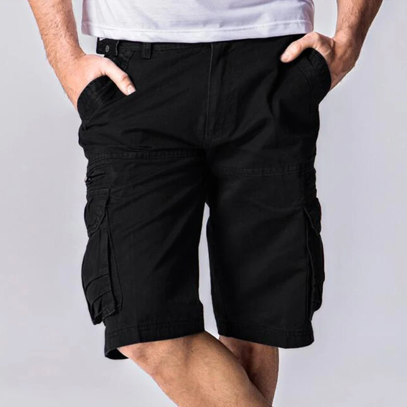 

Men's Cargo Shorts Men Casual Cotton Multi-pocket Overalls bermuda masculina Mens Summer Military Sports Short Pants Shorts Man