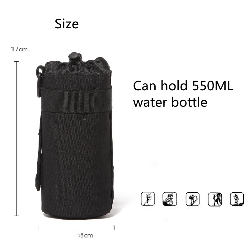 

Tactical Molle Water Bottle Bag Pouch Upgraded Travel Holder Sport Bag Outdoor Hydration For Camping Hiking Fishing Bags