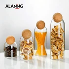 Герметичная банка из боросиликатного прозрачного стекла, банки для хранения хлопьев оптом, кухонный органайзер, коробка для конфет, контейнер для злаков