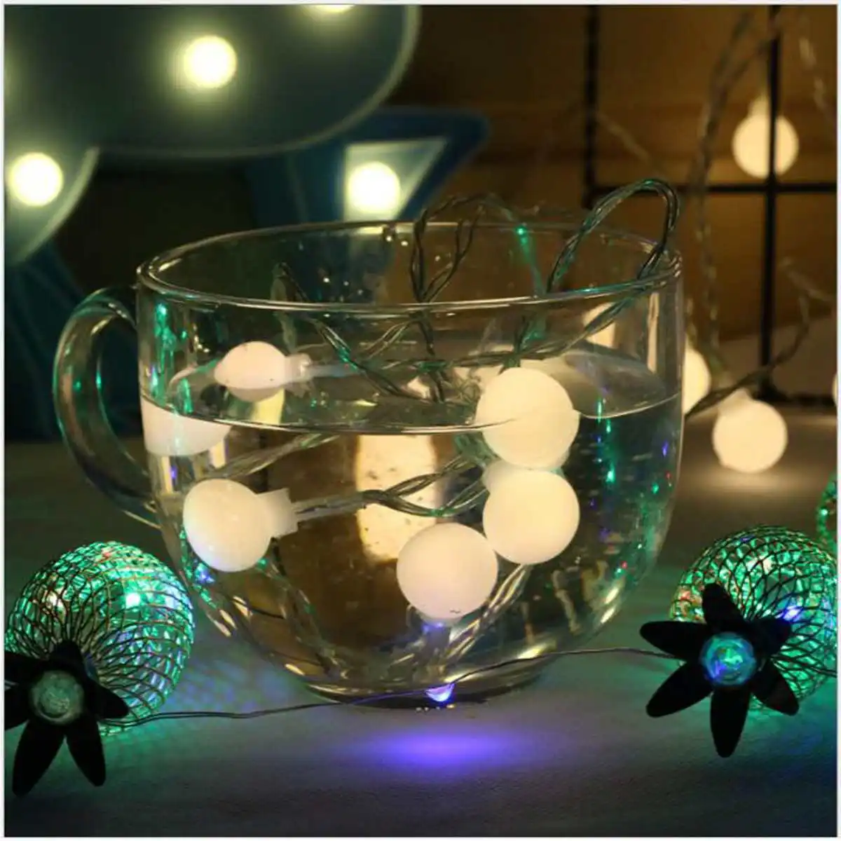 

50/100pcs LED String Lights Globe Bulb Ball Fairy For Garden Outdoor Party Decoration