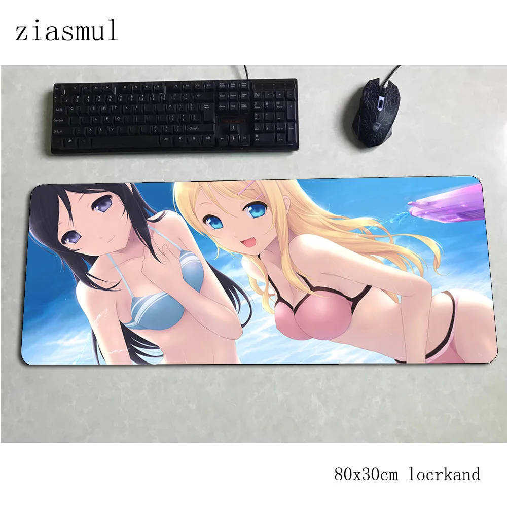 kawaii mouse pad 80x30cm mats Christmas Computer mat gaming accessories gifts large mousepad keyboard games pc gamer | Компьютеры и