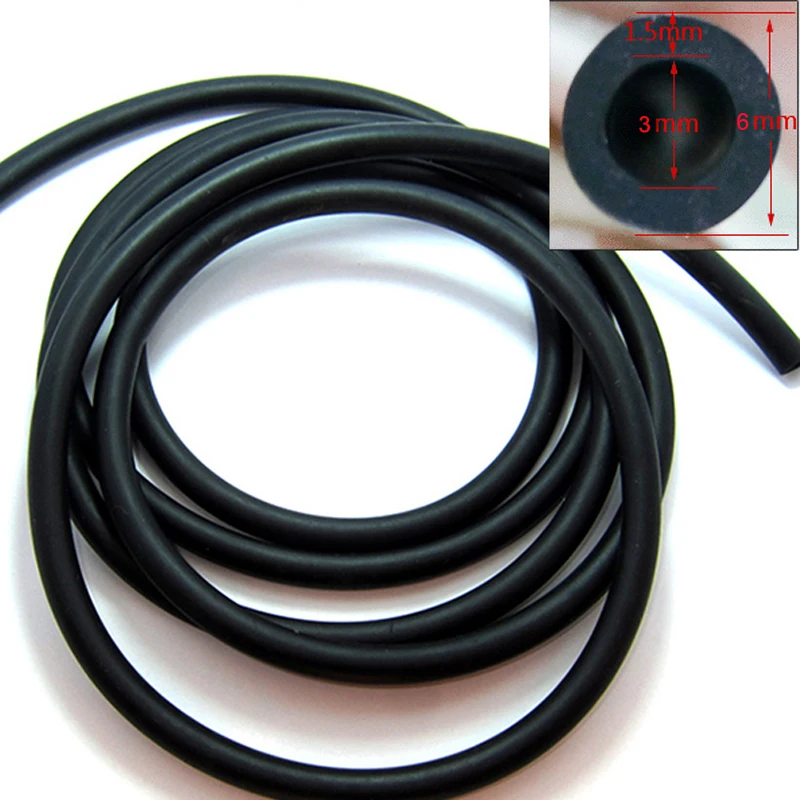 

2m x 3mm x 6mm General auto wipers water pipe water spray nozzle connecting tube rubber hose plumbing hoses for car