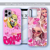 bratz diam cute doll phone case for iphone 11 pro max 13 mini 12 13 pro xs max 8 7 plus x xr candy blue silicone covers