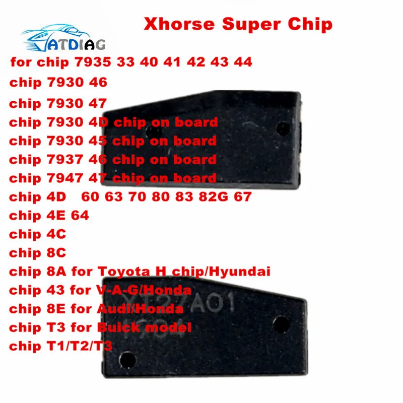 Транспондер с супер чипом 20 шт./лот Xhorse VVDI для ID46/4D/4C/8C/8A/T3/for Toyota H Chip VVDI2 Key Tool и Mini |