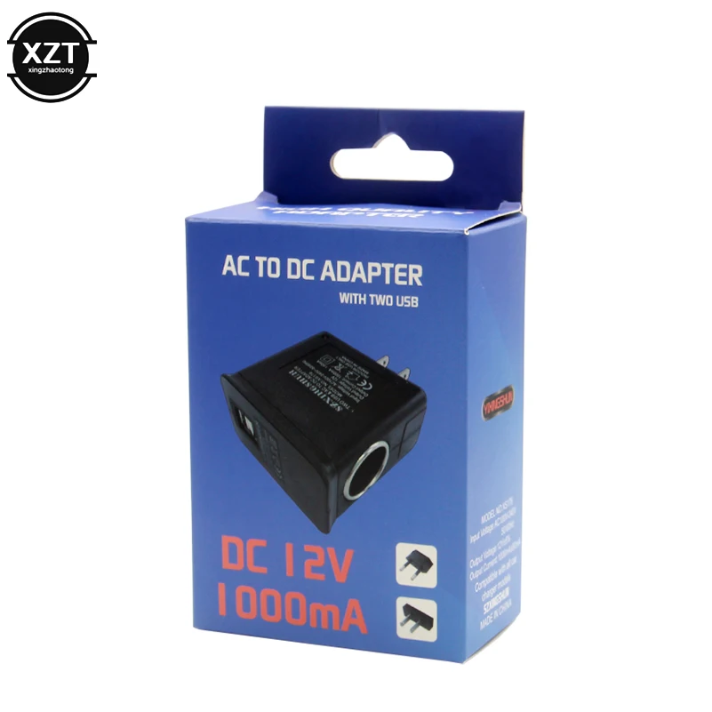 Зарядное устройство с двумя USB портами и европейской вилкой 5 В 2 А для телефона