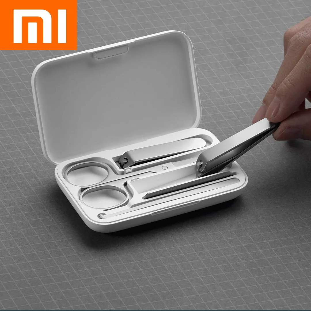 

Набор для маникюра Xiaomi Mijia 5 в 1, профессиональная машинка для стрижки ногтей и педикюра, инструменты с футляром Tracel, пилки для ушей