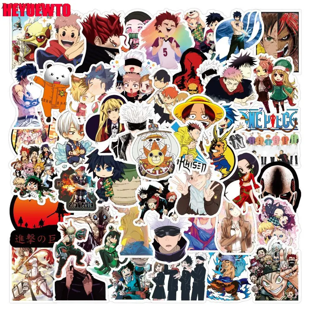 

Смешанные аниме джутсу кайсен хайкюу, 10/30/50 шт. Наклейки на ноутбук с изображением рассекающего демонов наклейки s DIY велосипед скейтборд нак...