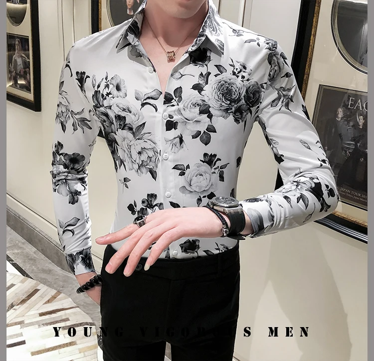 Camisas hombre, новинка, мужская рубашка с длинным рукавом, подходит ко всему, Зимние Теплые повседневные рубашки для мужчин, смокинг для ночного клуба, для мужчин, 3xl