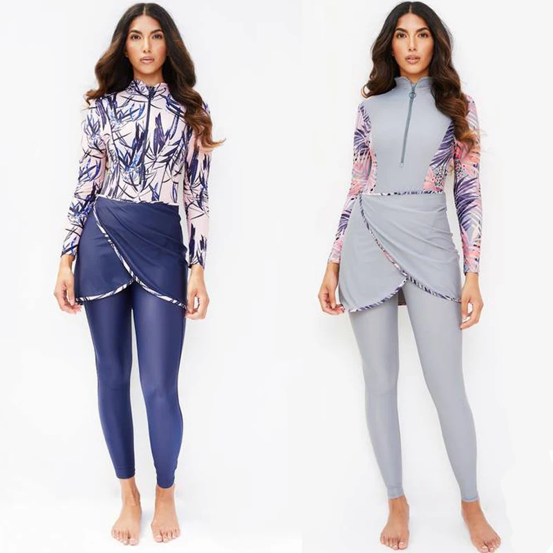 2021 Мусульманский купальник София Женский скромный хиджаб с длинным рукавом