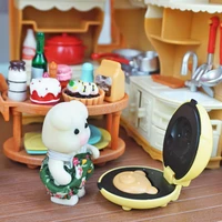 dollhouse miniature furniture forest family 112 blue cat kitchen animal dining table cabinet baking set food toys for girl gift