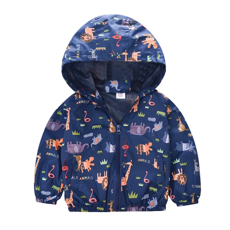 Детская Водонепроницаемая дождевая куртка для мальчиков ветровка дождевик
