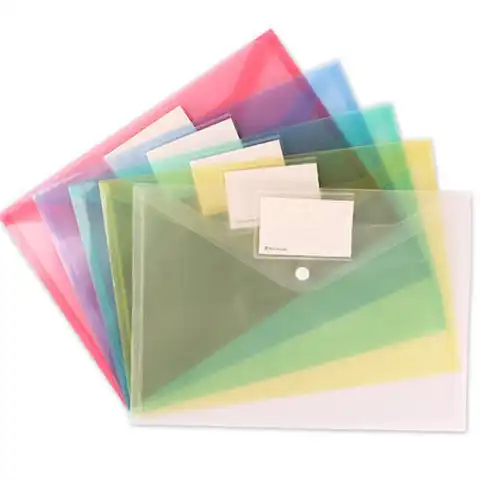Прозрачная папка для документов формата А4, офисные и школьные принадлежности, 6 цветов