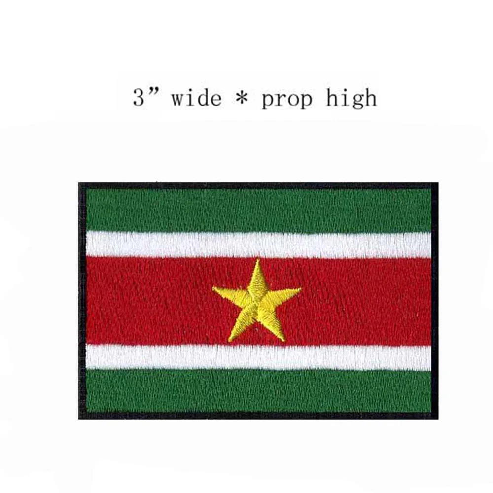 Suriname Iron On Embroidery Flag Patches Logos 3&quot Wide /Decoration For Clothes/Iron On/Logo | Дом и сад