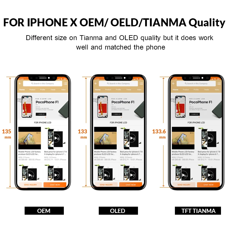 100% Grade LCD Display For iPhone X XS XR XSMAX Touch Screen Replacement For iPhone 11 LCD Screen No Dead Pixel+Gift Tool enlarge
