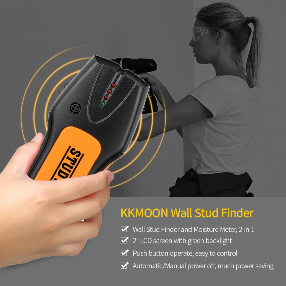 

AC Live Wire Copper Finder Wall Scanner Metal Detector Electric Metal Wood Studs Tough Easily Carrying Lightweight Tools