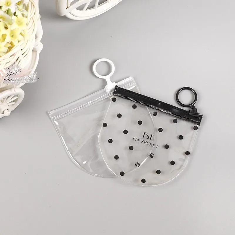 

50 PCs Ring Zipper Ziplock Bag PVC Bag Custom Transparent Plastic Bag PVC Zippered Bag